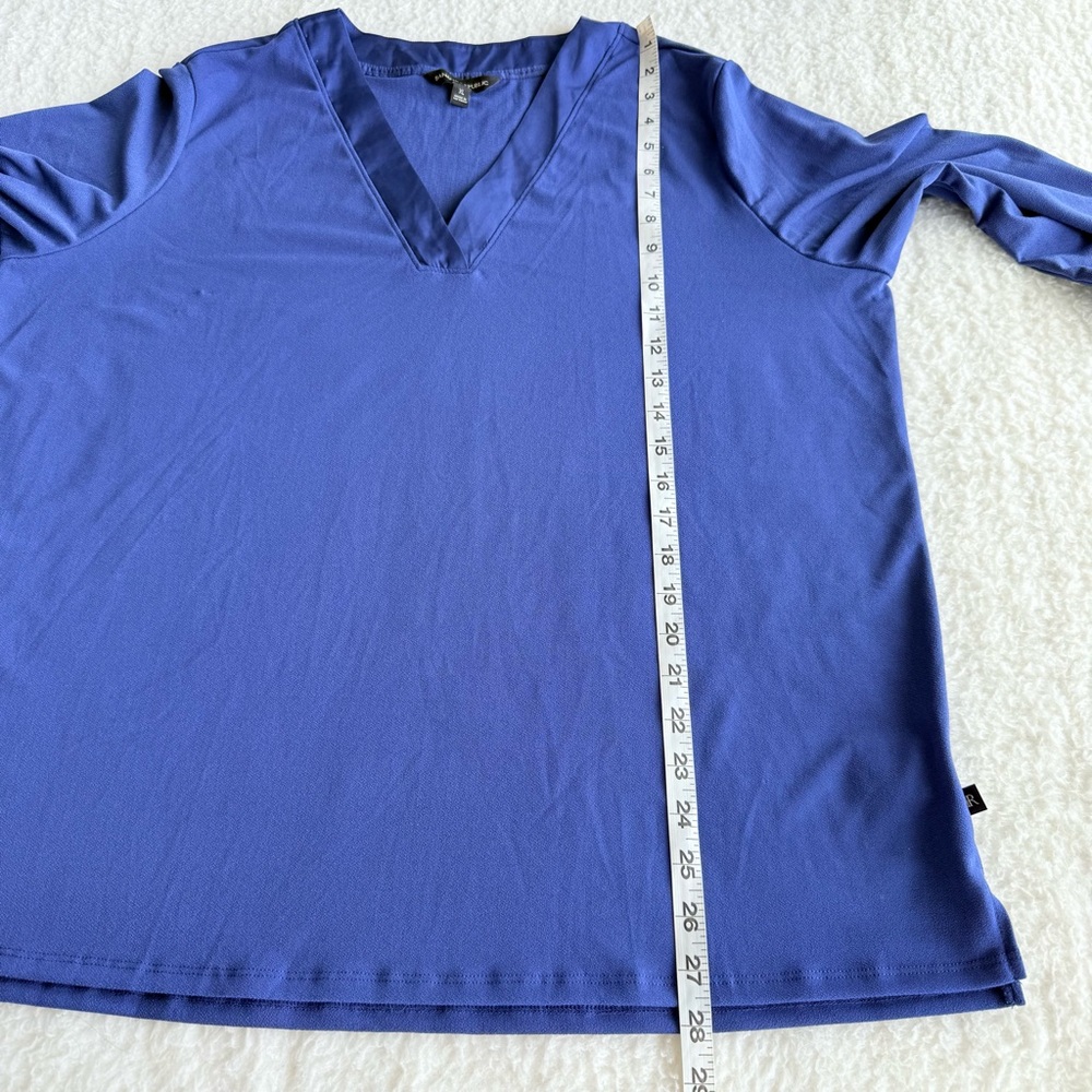 Banana Republic NWOT Women's V-Neck Blue 3/4 Sleeve Airy Blouse, Size XXL, XL, M - Picture 10 of 14